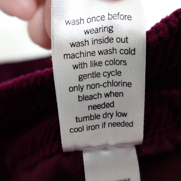 So Corduroy Skirt Juniors Size 1/25W Burgundy Fall Winter Preppy Mini Skirt Y2K - Picture 9 of 12